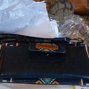 Wrangler Blue and Brown Wallet
